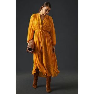 Anthropologie Allene Shimmer Maxi Dress